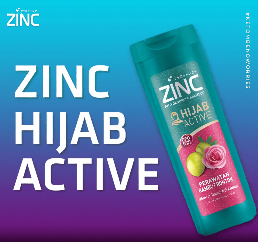 Zinc Shampoo Anti Ketombe Hijab Active Rambut Rontok (instagram.com/zinc_id)
