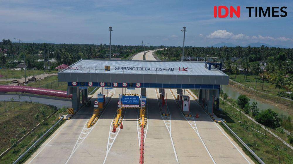 Gerbang Tol Baitussalam di Kabupaten Aceh Besar, Aceh. (Dokumentasi Hutama Karya untuk IDN Times)