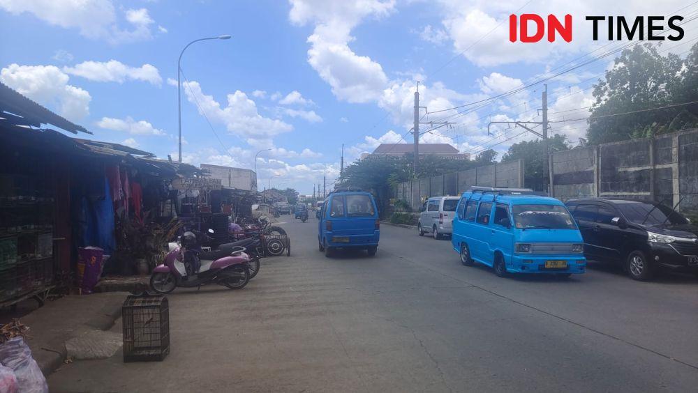 Lokasi yang akan digunakan untuk kegiatan pasar tumpah Jalan H Naming Bothin, Kecamatan Pancoran Mas, Kota Depok. (IDNTimes/Dicky)