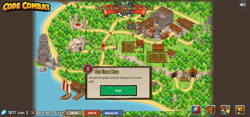 Tampilan game  CodeCombat (dok. CodeCombat)