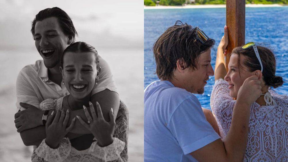 potret lamaran Millie dan Jake (instagram.com/milliebobbybrown | instagram.com/jakebongiovi)