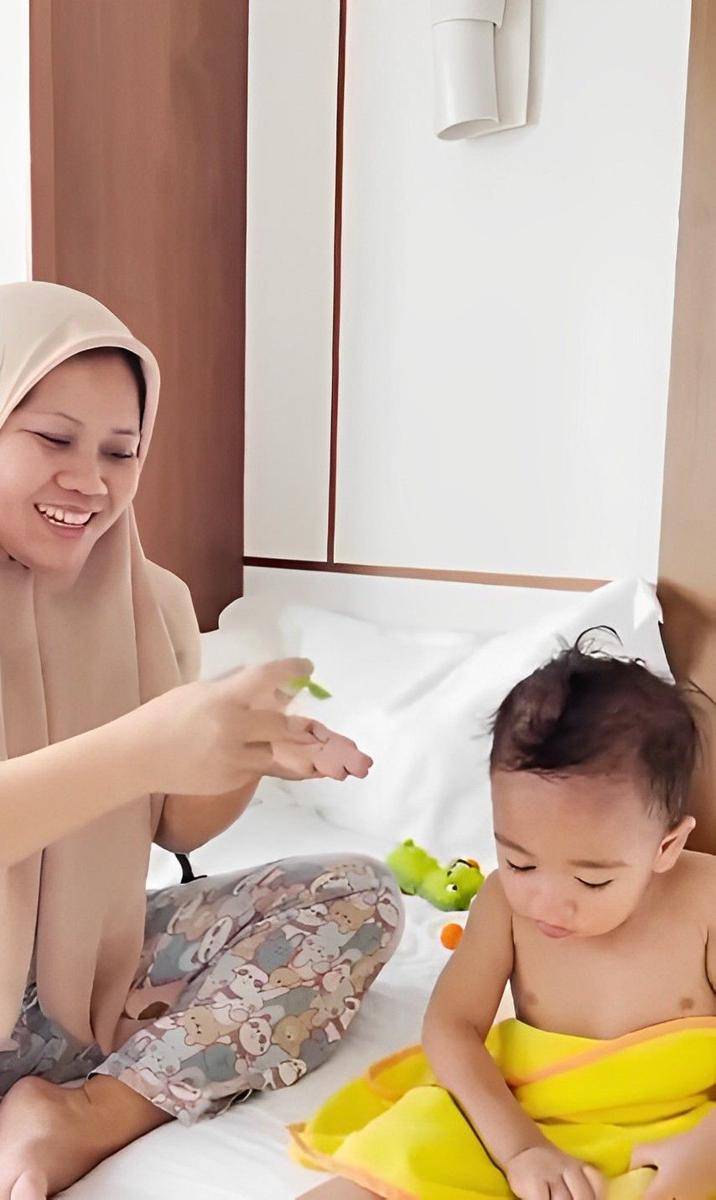 potret Rayyanza mandi (instagram.com/videoladygigi)