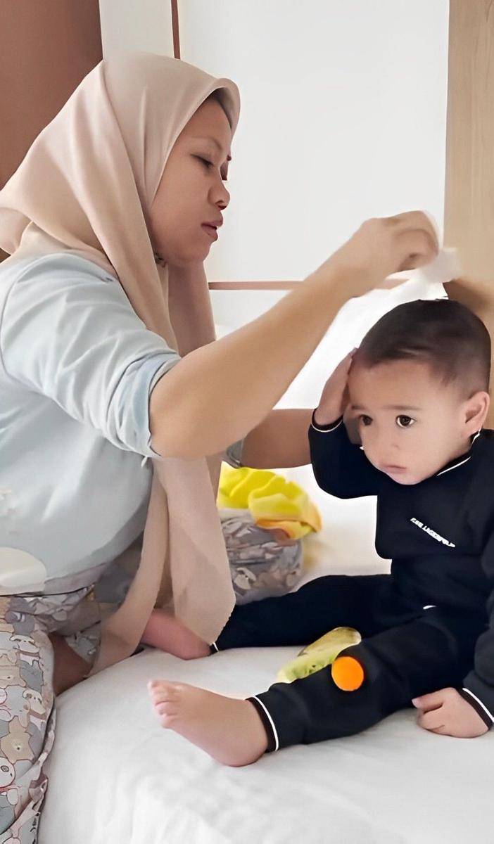 potret Rayyanza mandi (instagram.com/videoladygigi)