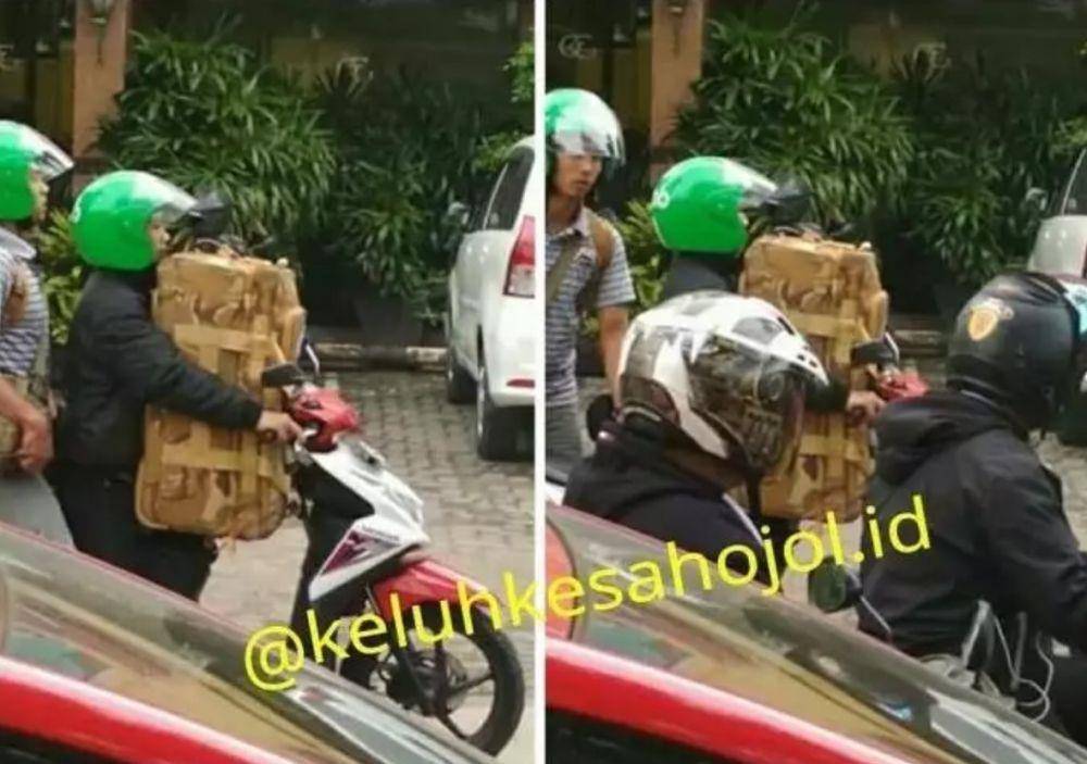 ojol dapat penumpang bawa barang (instagram.com/keluhkesahojol.id)