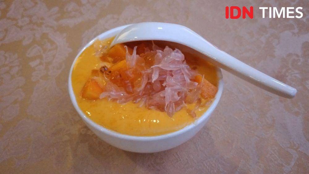 Ilustrasi Hong Kong mango sago ala Chef Yuda Bustara (IDN Times/Dhiya Awlia Azzahra)