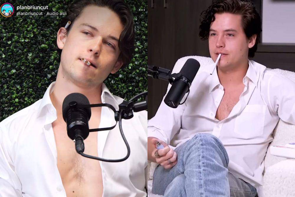 potret Jack Martin memparodikan gaya Cole Sprouse (instagram.com/planbriuncut | dok. Youtube/Call Her Daddy)