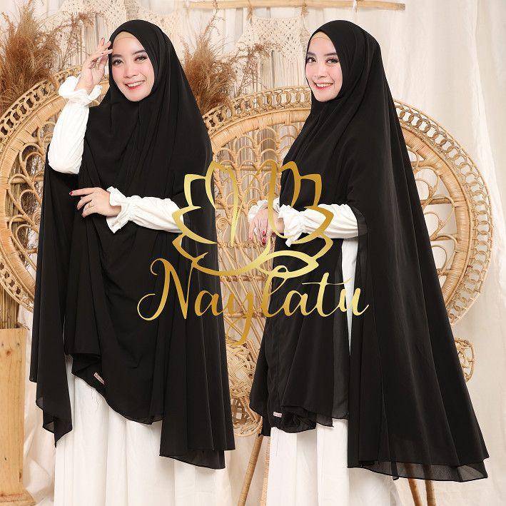 Jilbab Hijab Khimar Syari Nonpad Jumbo (tokopedia.com/Naylatu Official Store)