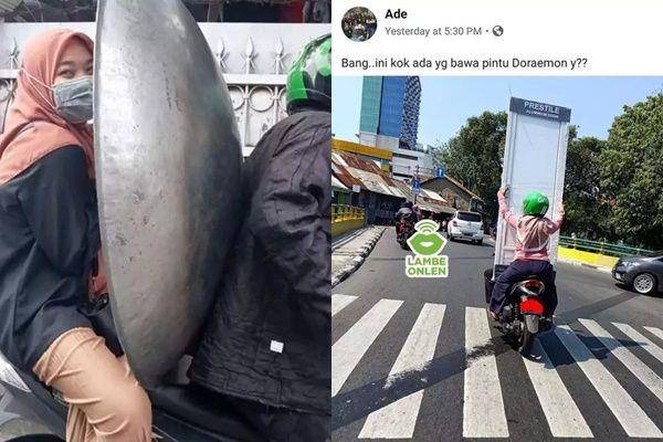 ojol dapat penumpang bawa barang (instagram.com/newdramaojol.id | instagram.com/:lambeonlen)