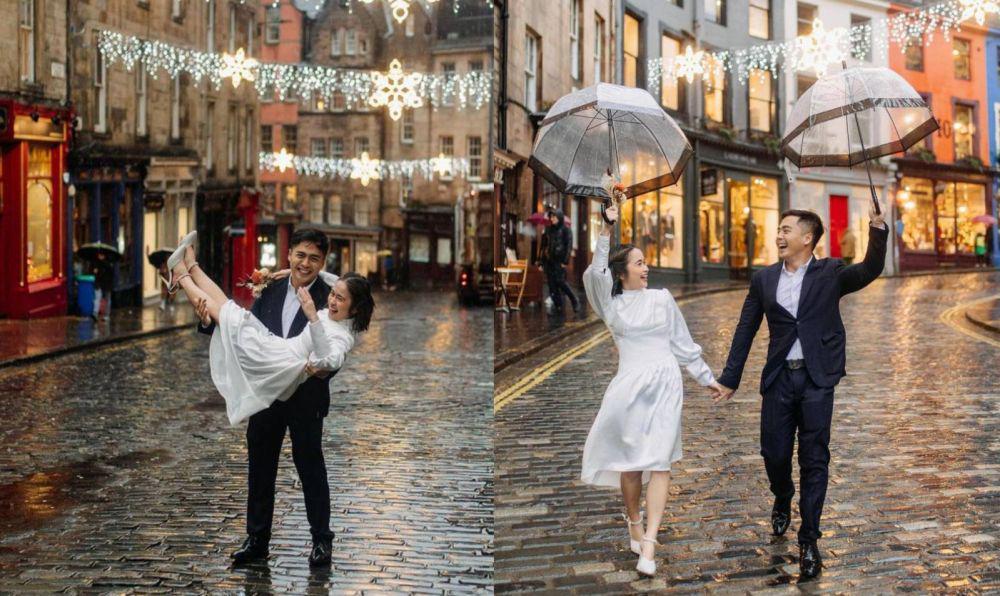 10 Pose Manis Prewedding Gritte Agatha dan Arif Hidayat di Edinburgh