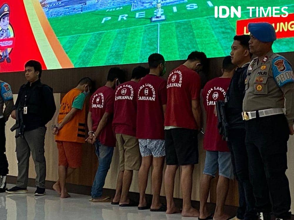 Ungkap kasus tindak pidana narkoba 64 Kg di Mapolda Lampung. (IDN Times/Tama Yudha Wiguna).