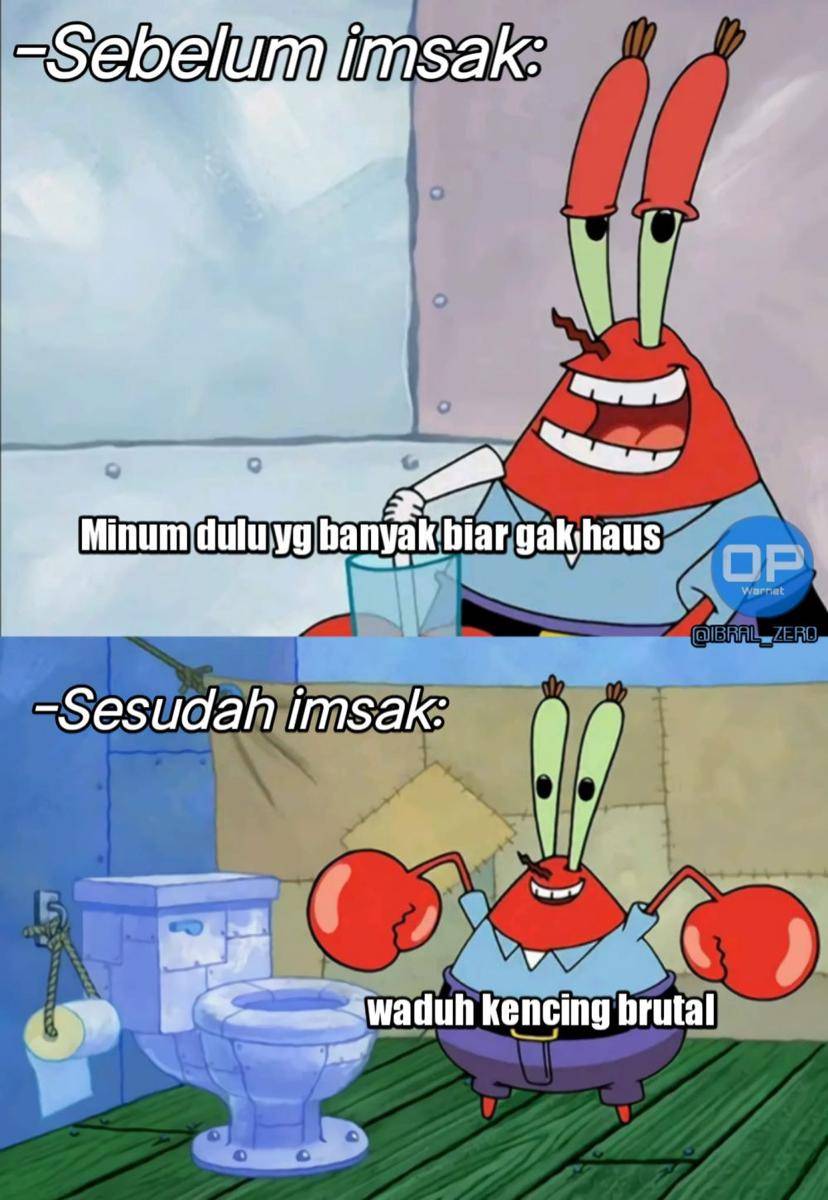 meme Ramadan di Bikini Bottom (facebook.com/shin.godai)