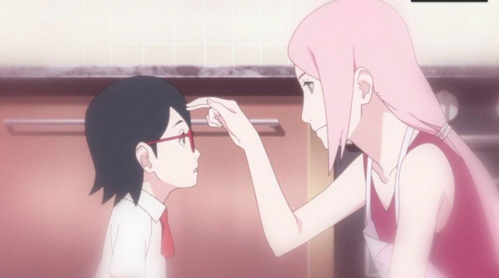 Sarada dan Sakura (dok. Pierrot/Boruto)