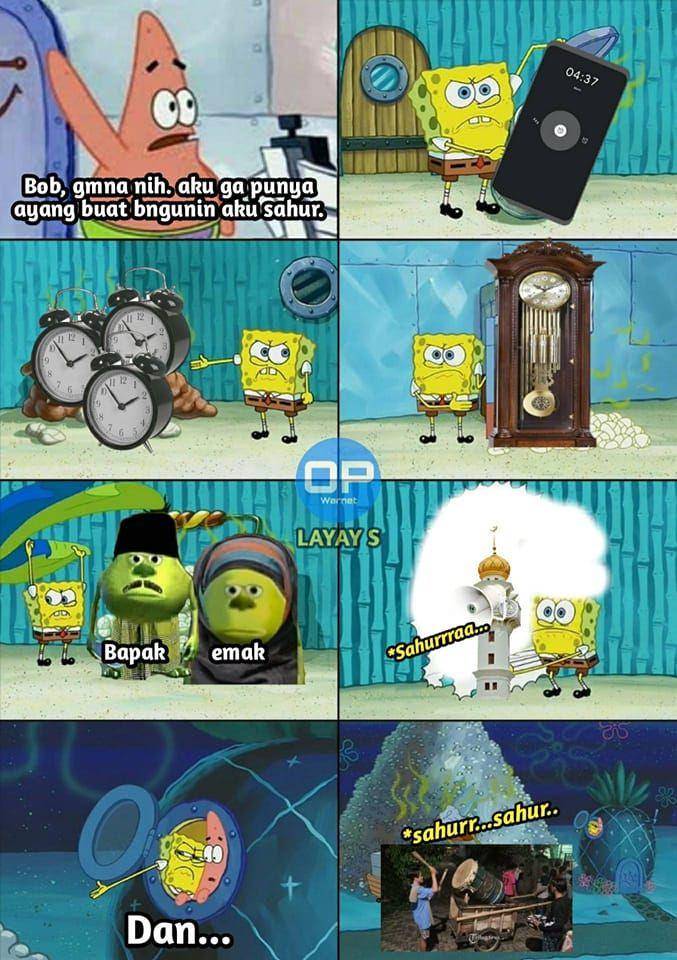 meme Ramadan di Bikini Bottom (facebook.com/andimolaya)