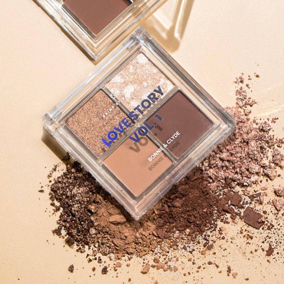Saint by Sandra Quadra Eyeshadow Palette Love Story - Bonnie and Clyde (shopee.co.id/saintbysandra)