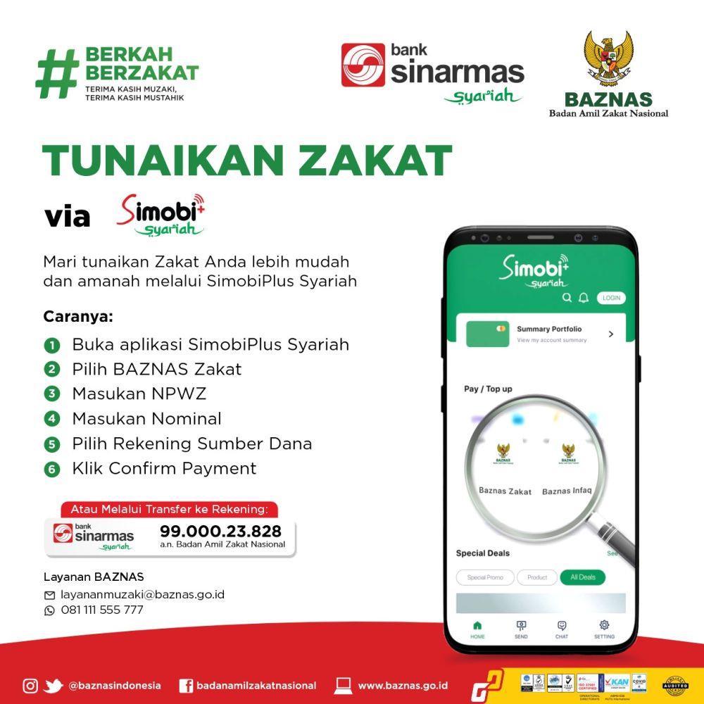 Bank Sinarmas Syariah Gandeng Baznas Permudah Bayar Zakat