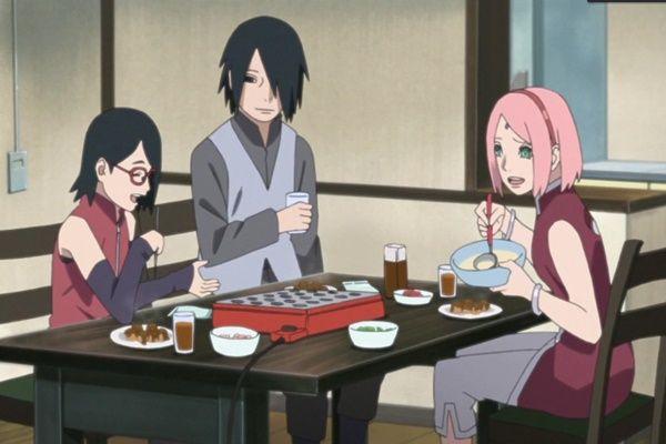 Sarada, Sasuke, dan Sakura (dok. Pierrot/Boruto)