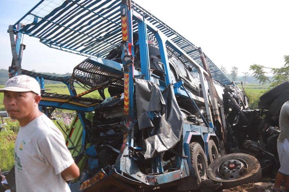 Kecelakaan di Tol Semarang-Solo Sopir Ngantuk Rem Blong