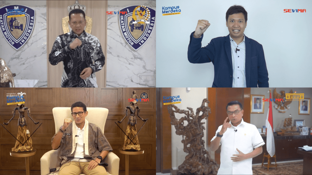 Potret Menteri dan Pejabat Negara Mendukung Beasiswa SEMESTA (Dok. SEVIMA)