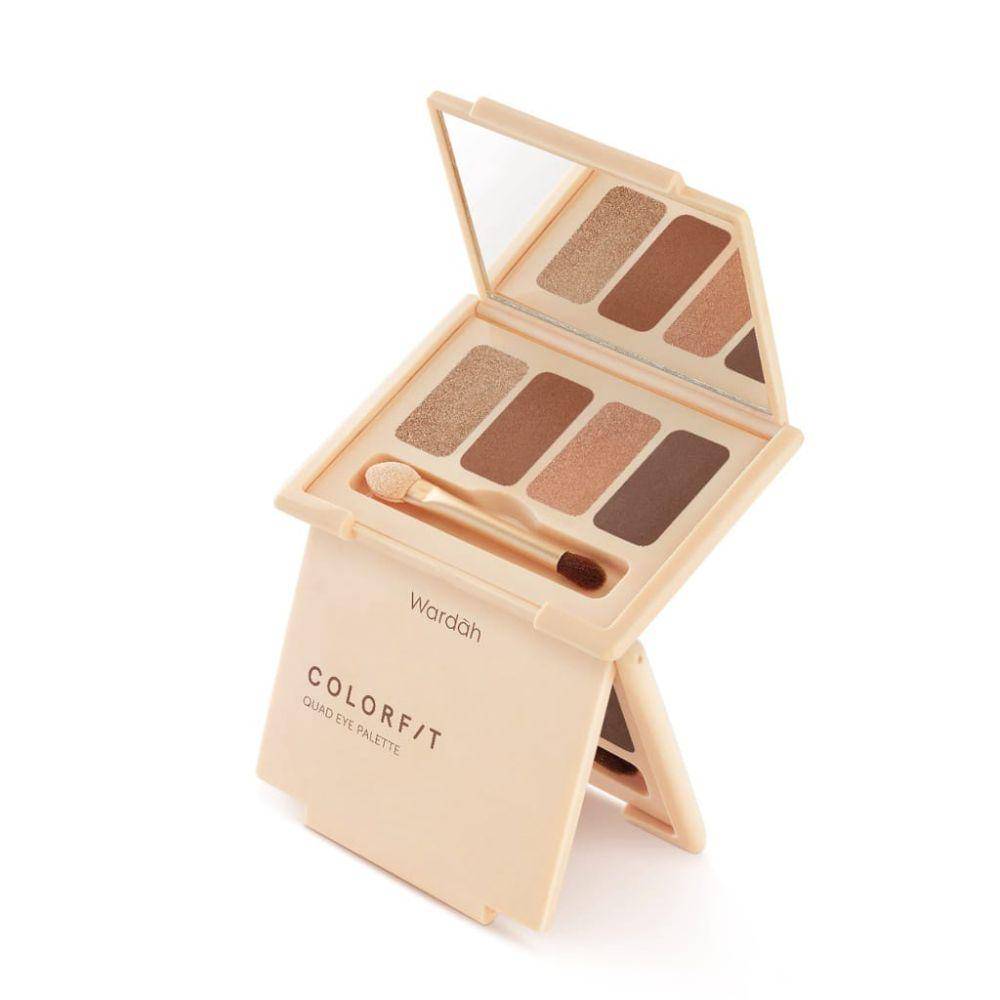 Wardah Colorfit Quad Eye Palette Eyeshadow - Brunette Dawn (shopee.co.id/topshop.bdl)