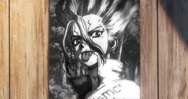 Foto pertama Senku di era batu ( Dok. TMS Entertaiment / Dr. Stone S3 )