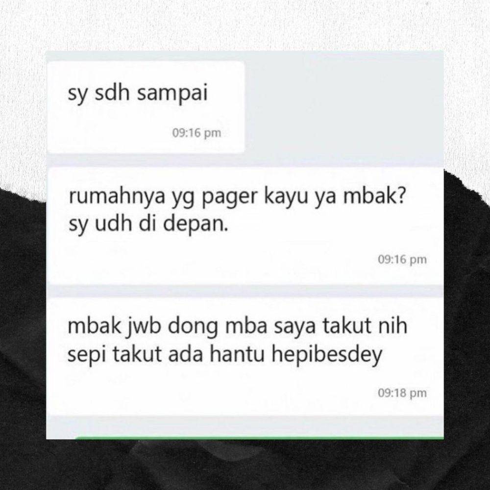 ilustrasi chat ojol dengan customer (instagram.com/newdramaolshop)
