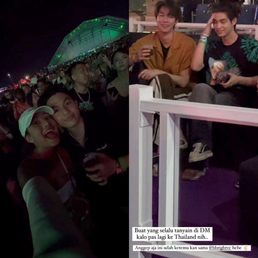 Karin Novilda dan Jonathan Alden nonton konser di Thailand (instagram.com/narinkovilda) | (instagram.com/jonathan.alden_)