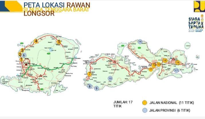 Catat! 42 Titik Jalur Mudik Rawan Macet, Kecelakaan dan Longsor di NTB