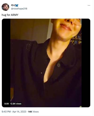 J-Hope BTS live di weverse sebelum wamil (twitter.com/@rosehope218)