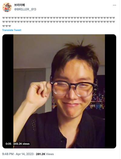 J-Hope BTS live di weverse sebelum wamil (twitter.com/@briller_613)