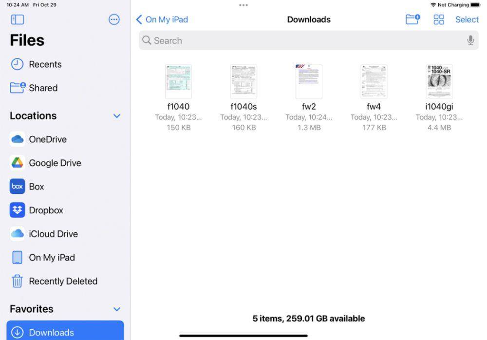 Files (dok. Apple)