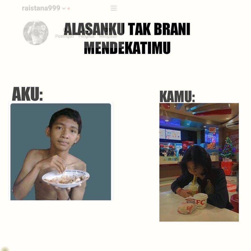 ilustrasi meme insecure sama gebetan kaya (instagram.com/deritasosmed)