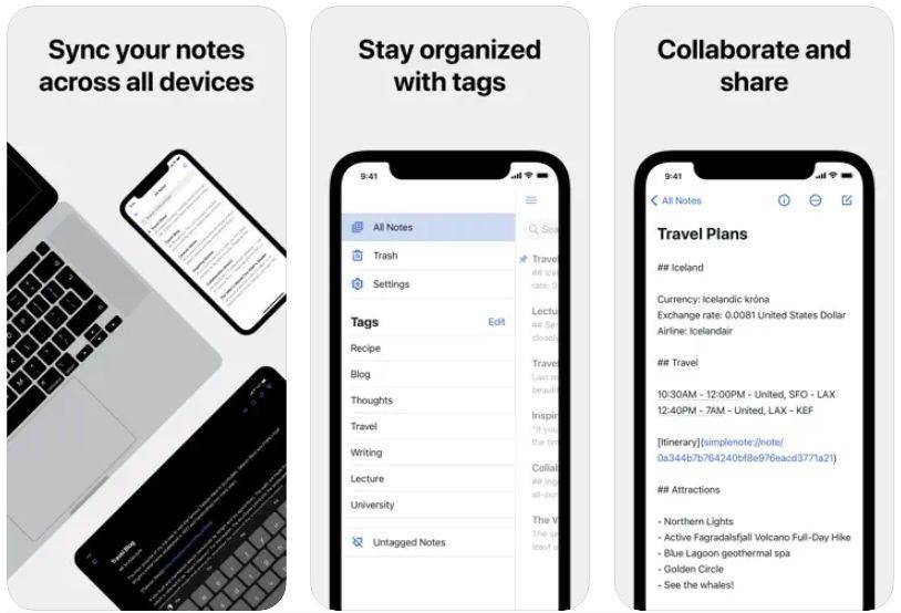 Simplenote (dok. Automattic)