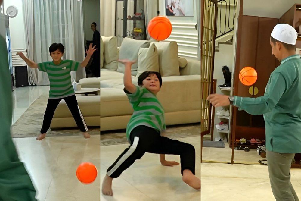 9 Momen Seru Habib Jafar Main Bola Bareng Rafathar, Strategi Dakwah!