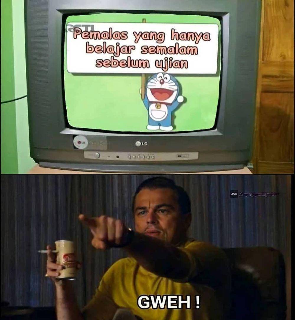 meme bawel saat nonton TV (instagram.com/member_anjay)
