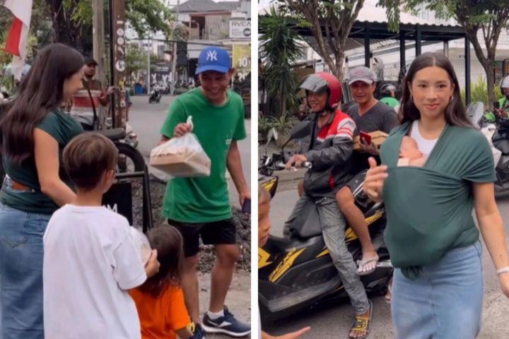 10 Potret Jennifer Bachdim Bagi-bagi Takjil, Toleransinya Tuai Pujian