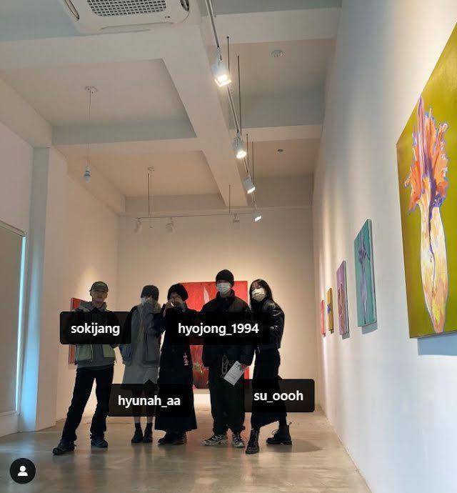Dawn dan HyunA pergi ke pameran bareng (instagram.com/sanchaechae)