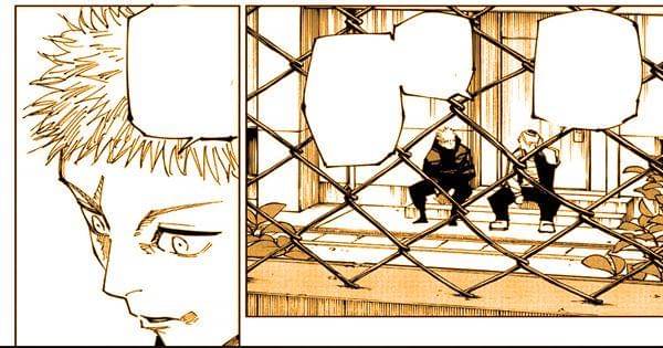 Yuji berbincang dengan Amai ( Dok. Shueisha / Jujutsu Kaisen )