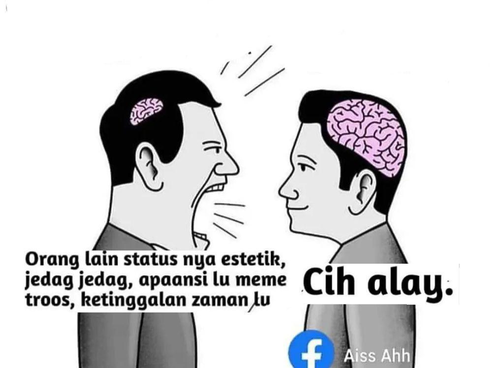 meme orang emosi vs sabar (instagram.com/polosanmeme.in)