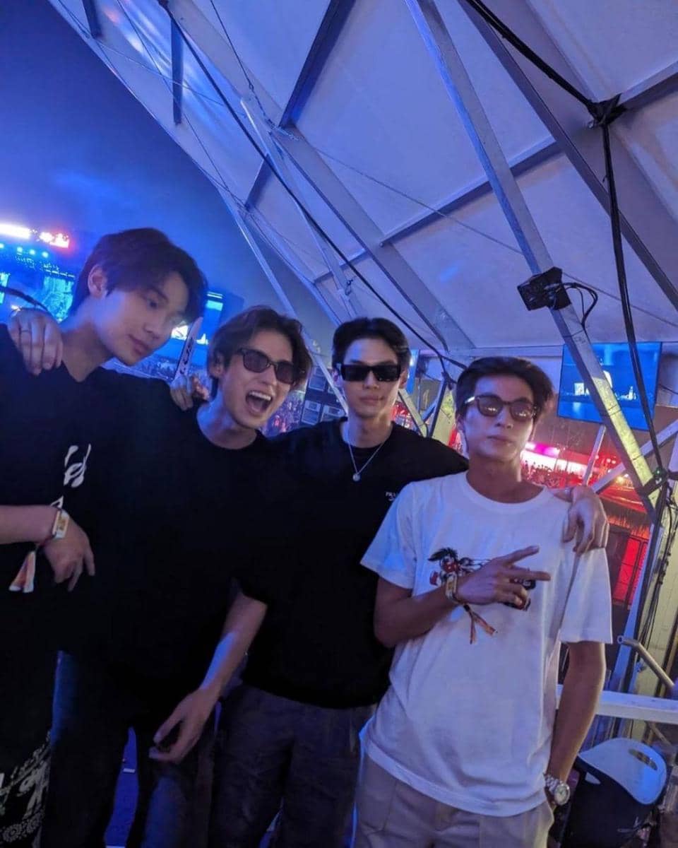potret Win Metawin, Dew Jirawat, Gulf Kanawut, Bright Vachirawit di Festival "Rolling Loud Thailand 2023" (instagram.com/winmetawin)