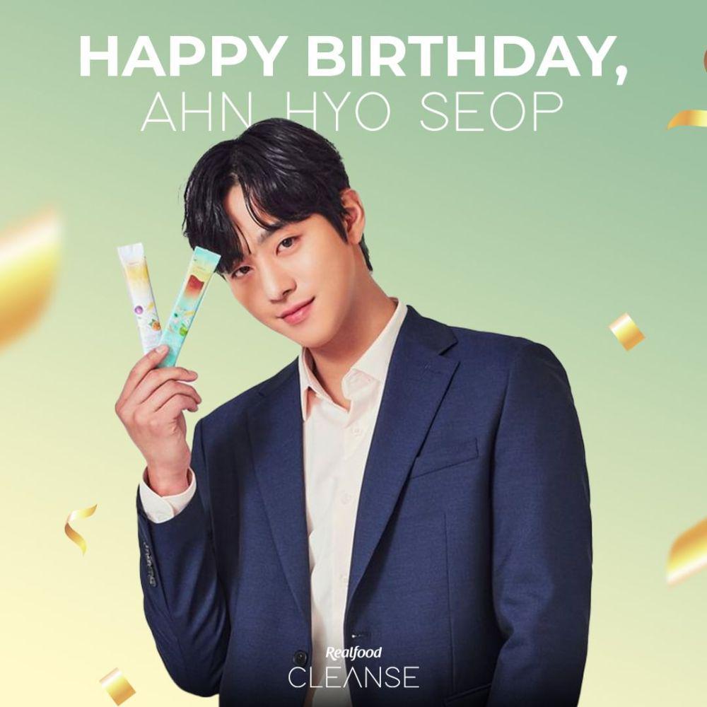 poster ulang tahun Ahn Hyo Seop dari Realfood Cleanse (instagram.com/realfoodcleanseid)