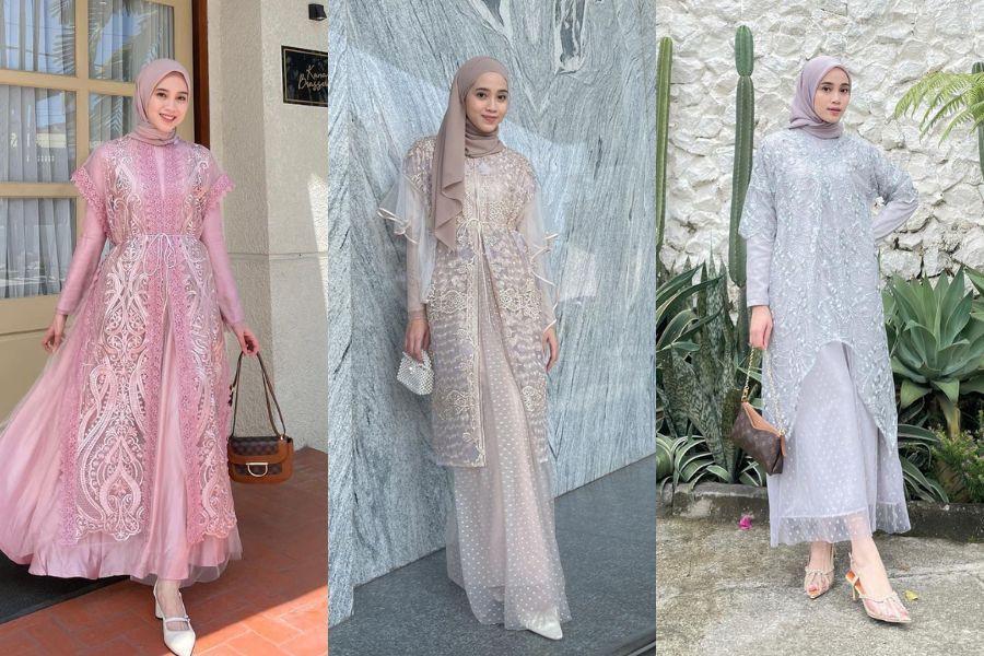 9 Ide Dress Brokat untuk Lebaran ala Vina Maulina, Gaya Anak Muda