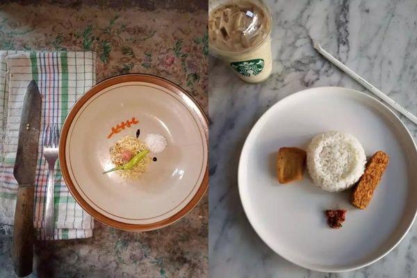 10 Potret Makanan Seadanya Jadi ala Fine Dining, Pas buat Akhir Bulan!