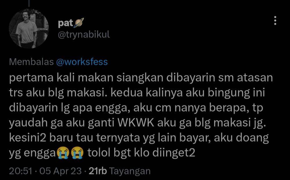 kejadian lucu di tempat kerja (twitter.com/trynabikul)