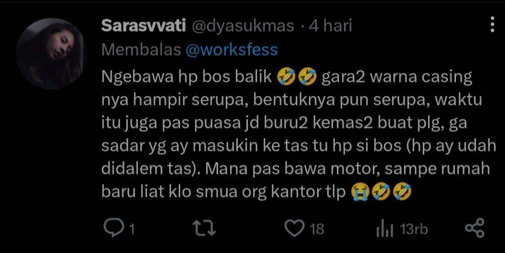 kejadian lucu di tempat kerja (twitter.com/dyasukmas)