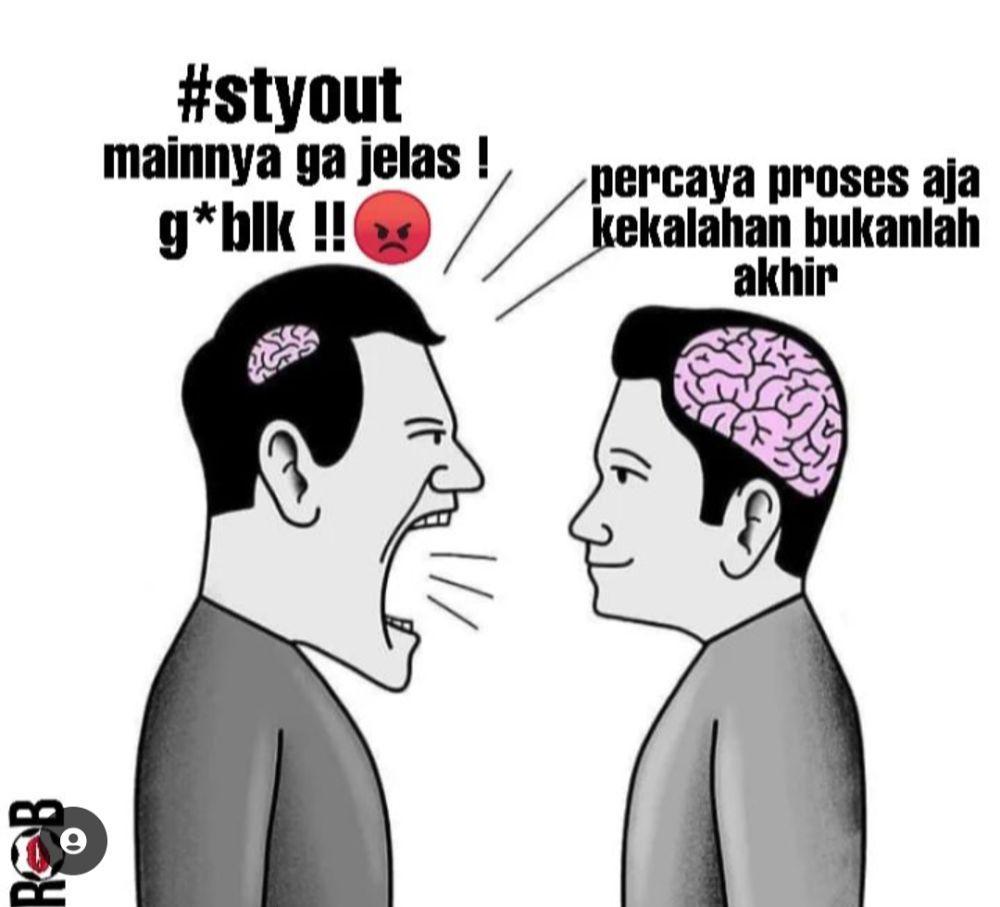 meme orang emosi vs sabar (instagram.com/roastingbola)