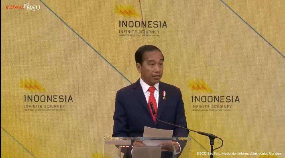 Presiden Jokowi resmikan Paviliun Indonesia di Hannover Messe 2023 Jerman (Youtube.com/Sekretariat Presiden)