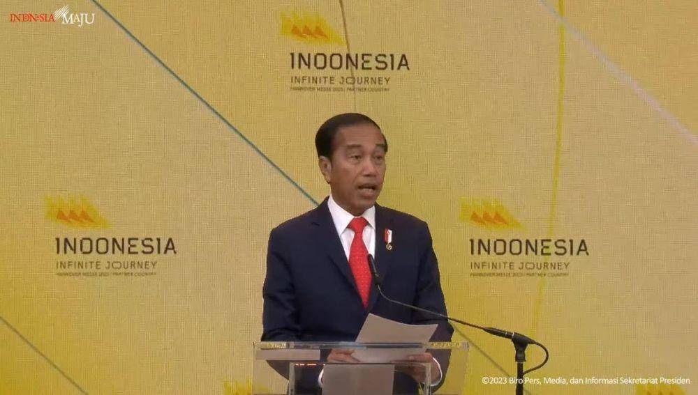 Presiden Jokowi resmikan Paviliun Indonesia di Hannover Messe 2023 Jerman (Youtube.com/Sekretariat Presiden)