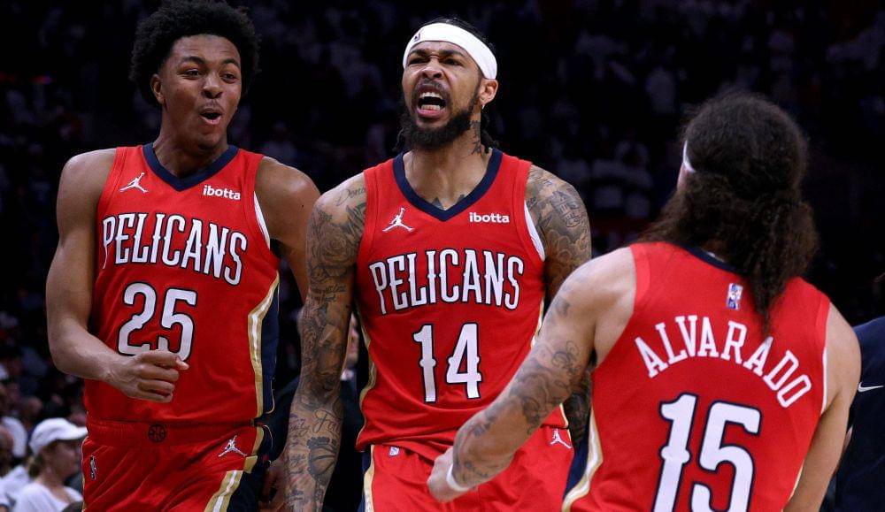 Trey Murphy III, Brandon Ingram, dan Jose Alvarado (nba.com/pelicans)