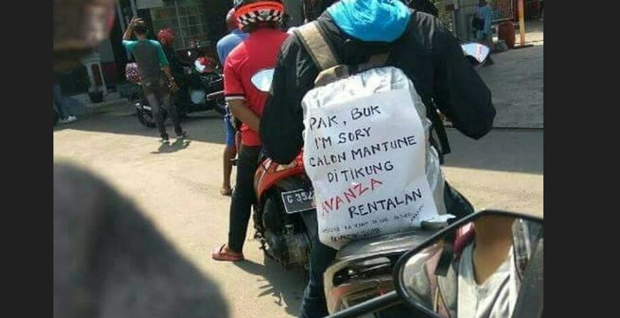 9 Potret Tulisan Kocak Pemudik Motor, Isinya Curhatan