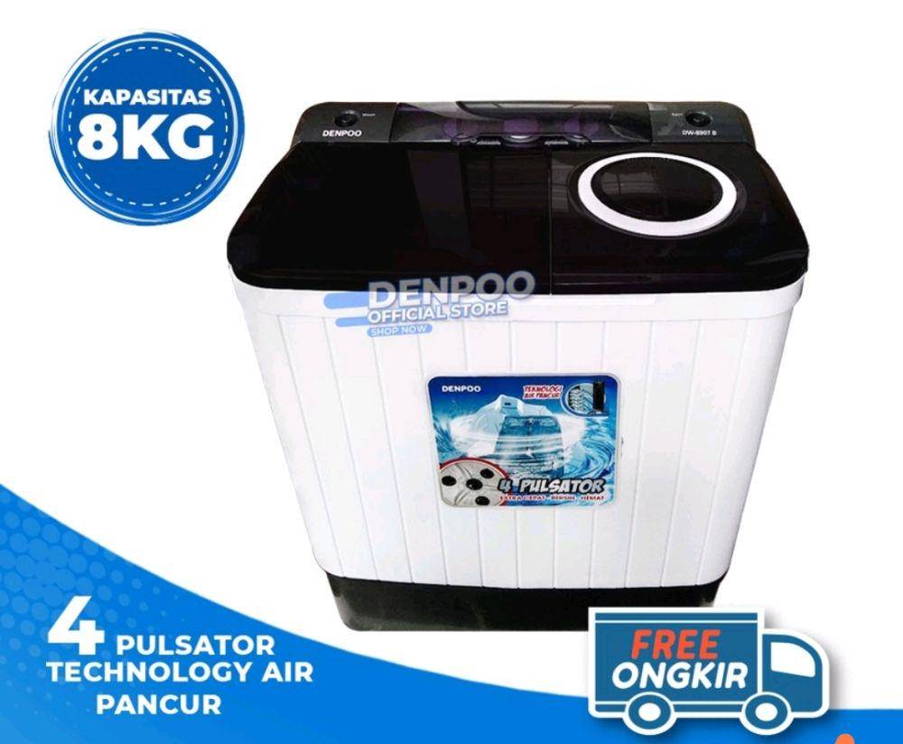 potret mesin cuci Denpoo DW 8907 (dok. Shopee/denpoo_electronic)